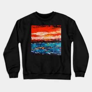 Red Sky Over Blue Lagoon Crewneck Sweatshirt